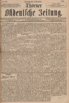 Thorner Ostdeutsche Zeitung. 1894, № 283 (4 Dezember)
