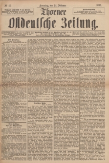 Thorner Ostdeutsche Zeitung. 1895, № 47 (24 Februar) + dod.