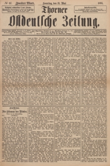Thorner Ostdeutsche Zeitung. 1895, № 117 (19 Mai) - Zweites Blatt