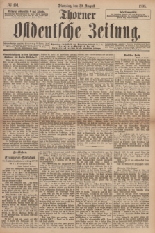Thorner Ostdeutsche Zeitung. 1895, № 194 (20 August)