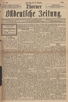 Thorner Ostdeutsche Zeitung. 1895, № 199 (25 August) + dod.