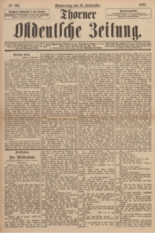 Thorner Ostdeutsche Zeitung. 1895, № 220 (19 September)