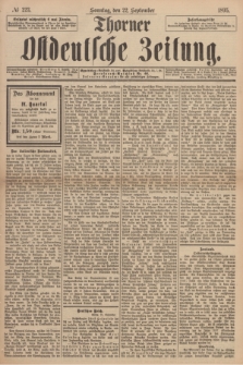 Thorner Ostdeutsche Zeitung. 1895, № 223 (22 September) + dod.