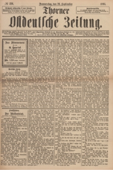 Thorner Ostdeutsche Zeitung. 1895, № 226 (26 September)