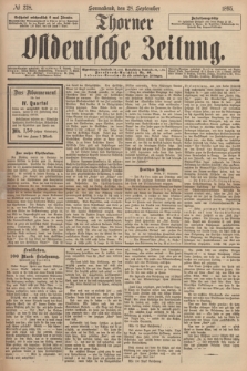 Thorner Ostdeutsche Zeitung. 1895, № 228 (28 September)