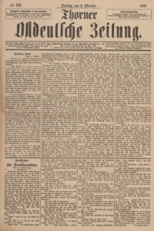 Thorner Ostdeutsche Zeitung. 1895, № 239 (11 Oktober)