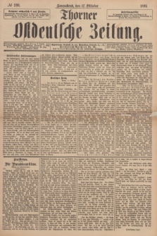 Thorner Ostdeutsche Zeitung. 1895, № 240 (12 Oktober)