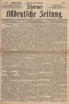 Thorner Ostdeutsche Zeitung. 1895, № 241 (13 Oktober) - Erstes Blatt