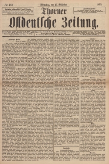 Thorner Ostdeutsche Zeitung. 1895, № 242 (15 Oktober)