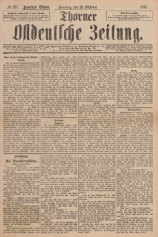 Thorner Ostdeutsche Zeitung. 1895, № 247 (20 Oktober) - Zweites Blatt