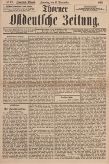 Thorner Ostdeutsche Zeitung. 1895, № 271 (17 November) - Zweites Blatt