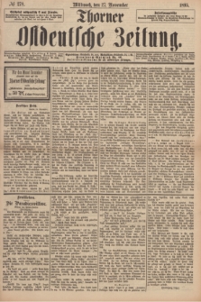 Thorner Ostdeutsche Zeitung. 1895, № 278 (27 November)