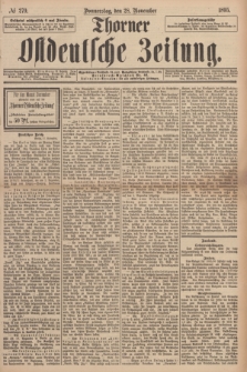Thorner Ostdeutsche Zeitung. 1895, № 279 (28 November)