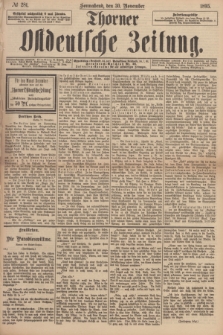 Thorner Ostdeutsche Zeitung. 1895, № 281 (30 November)