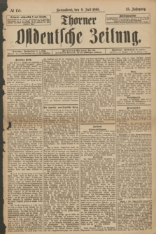 Thorner Ostdeutsche Zeitung. Jg.25[!], No 158 (9 Juli 1898) + dod.