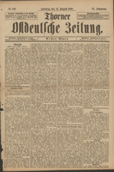 Thorner Ostdeutsche Zeitung. Jg.25[!], № 189 (14 August 1898) - Erstes Blatt