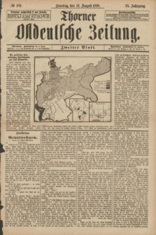 Thorner Ostdeutsche Zeitung. Jg.25[!], № 189 (14 August 1898) - Zweites Blatt