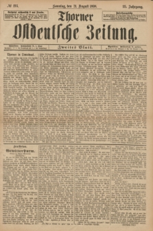 Thorner Ostdeutsche Zeitung. Jg.25[!], № 195 (21 August 1898) - Zweites Blatt
