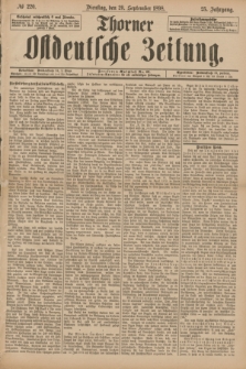 Thorner Ostdeutsche Zeitung. Jg.25[!], № 220 (20 September 1898) + dod.