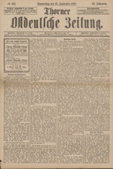 Thorner Ostdeutsche Zeitung. Jg.25[!], № 222 (22 September 1898) + dod.