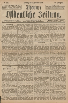 Thorner Ostdeutsche Zeitung. Jg.25[!], № 241 (14 Oktober 1898) + dod.