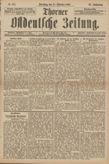 Thorner Ostdeutsche Zeitung. Jg.25[!], № 244 (18 Oktober 1898) + dod.