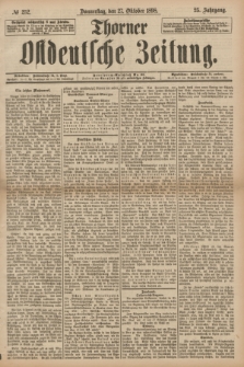 Thorner Ostdeutsche Zeitung. Jg.25[!], № 252 (27 Oktober 1898) + dod.