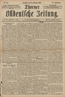 Thorner Ostdeutsche Zeitung. Jg.25[!], № 253 (28 Oktober 1898) + dod.