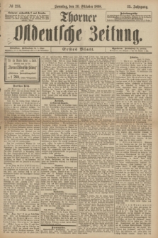 Thorner Ostdeutsche Zeitung. Jg.25[!], № 255 (30 Oktober) - Erstes Blatt