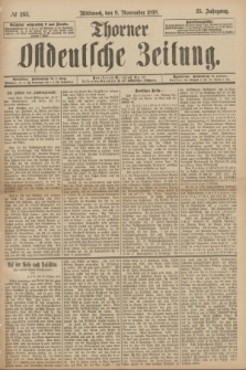 Thorner Ostdeutsche Zeitung. Jg.25[!], № 263 (9 November 1898) + dod.