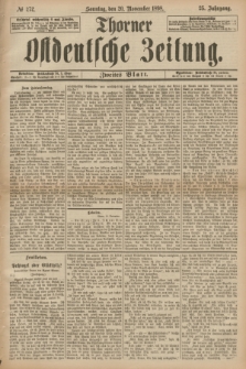 Thorner Ostdeutsche Zeitung. Jg.25[!], № 272 (20 November 1898) - Erstes Blatt