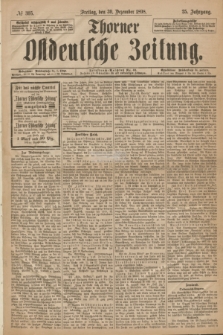 Thorner Ostdeutsche Zeitung. Jg.25[!], № 305 (30 Dezember 1898) + dod.