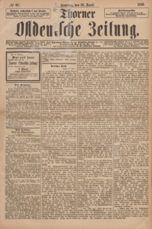 Thorner Ostdeutsche Zeitung. 1896, № 98 (26 April) + dod. + wkładka