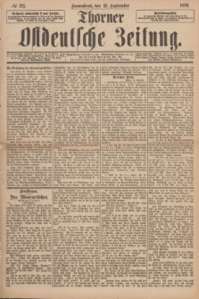 Thorner Ostdeutsche Zeitung. 1896, № 221 (19 September) + dod.