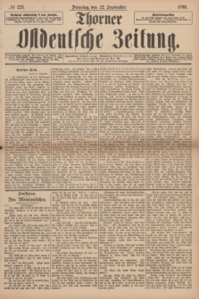 Thorner Ostdeutsche Zeitung. 1896, № 223 (22 September)