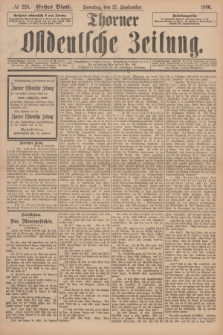 Thorner Ostdeutsche Zeitung. 1896, № 228 (27 September) - Erstes Blatt