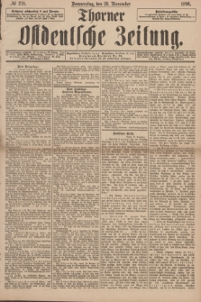 Thorner Ostdeutsche Zeitung. 1896, № 278 (26 November)