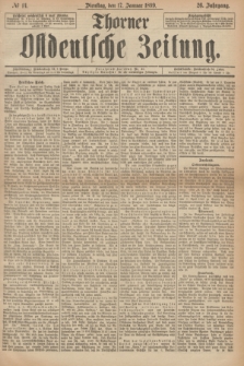 Thorner Ostdeutsche Zeitung. Jg.26, № 14 (17 Januar 1899) + dod.