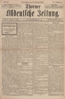 Thorner Ostdeutsche Zeitung. Jg.26, № 198 (24 August 1899) + dod.