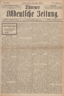 Thorner Ostdeutsche Zeitung. Jg.26, № 205 (1 September 1899)