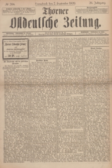 Thorner Ostdeutsche Zeitung. Jg.26, № 206 (2 September 1899)