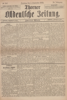 Thorner Ostdeutsche Zeitung. Jg.26, № 207 (3 September 1899) - Zweites Blatt