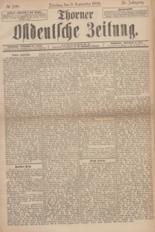 Thorner Ostdeutsche Zeitung. Jg.26, № 208 (5 September 1899) + dod.