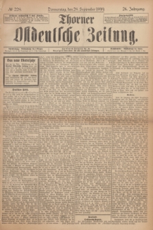 Thorner Ostdeutsche Zeitung. Jg.26, № 228 (28 September 1899) + dod.