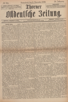 Thorner Ostdeutsche Zeitung. Jg.26, № 266 (11 November 1899) + dod.