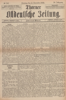 Thorner Ostdeutsche Zeitung. Jg.26, № 267 (12 November 1899) - Zweites Blatt