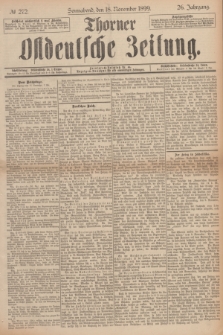Thorner Ostdeutsche Zeitung. Jg.26, № 272 (18 November 1899) + dod.