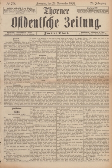 Thorner Ostdeutsche Zeitung. Jg.26, № 278 (26 November 1899) - Zweites Blatt