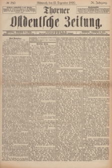 Thorner Ostdeutsche Zeitung. Jg.26, № 292 (13 Dezember 1899) + dod.