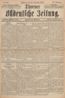 Thorner Ostdeutsche Zeitung. Jg.26, № 298 (20 Dezember 1899) - Zweites Blatt